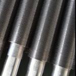 DELLOK 1 Inch Longitudinal Finned Threaded Tube 400℃ Temp Rating ASTM/DIN/GB