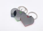 Iron Key Ring Heart Shape 4.2mm Nickel Plating Metal Plastic Key Chain