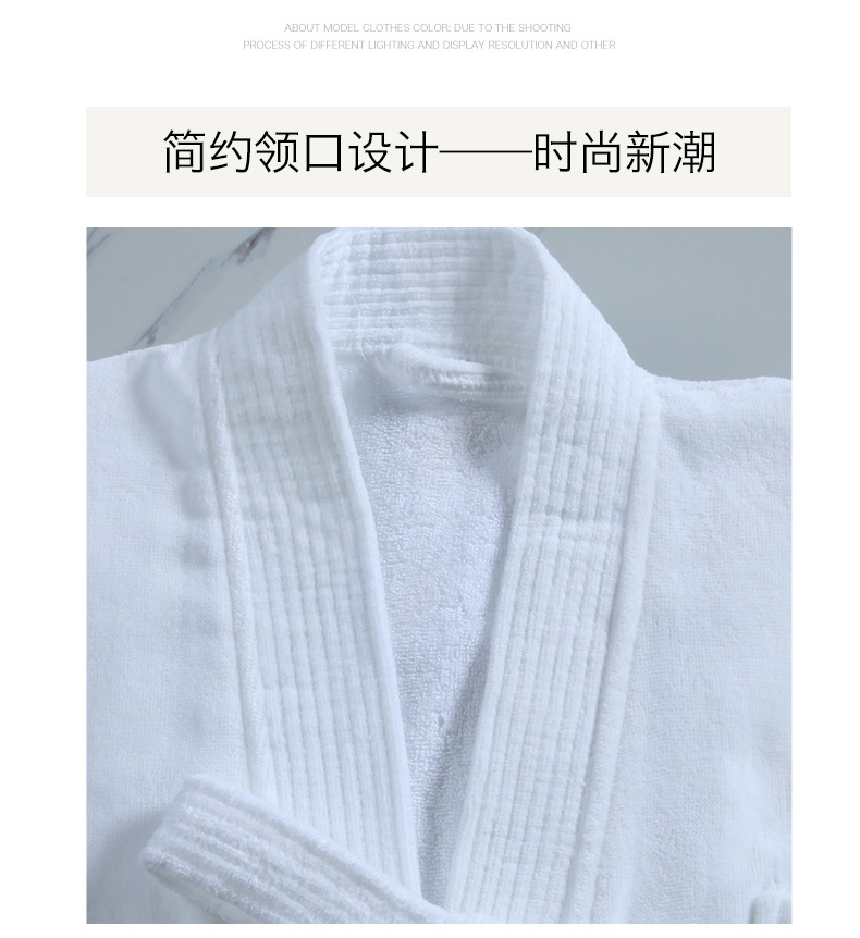 300-400g Unisex Cotton Bathrobe Towel Pajamas Spa Bathrobe Bath Robe Professional