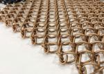 Stainless Steel Pvd Metal 1.5mm Decorative Woven Wire Mesh Screen Rigid Anti