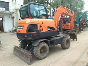 China 2016 Year DX60W Doosan Mini Digger , Used Doosan Wheel Excavator For Sale factory
