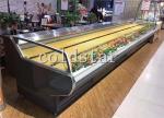 Supermarket service counter open top meat display refrigerator