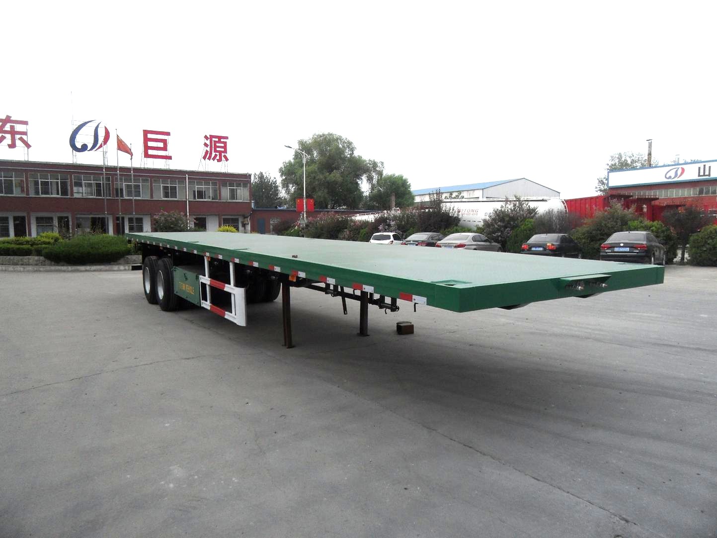Common Mechanical Suspension 2 Axles Platform Trailer Flat Bed Semi Trailer WEORES6641A