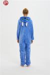 Wholesale Soft Fleece Plus Size Blue Stitch Kigurumi Onesie Pajamas