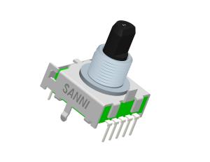 China Channel Selecting Band Digital Rotary Switch 17mm Vertical Type RS171 factory