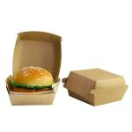 Recyclable kraft paper burger box custom logo fried chicken burger kraft paper