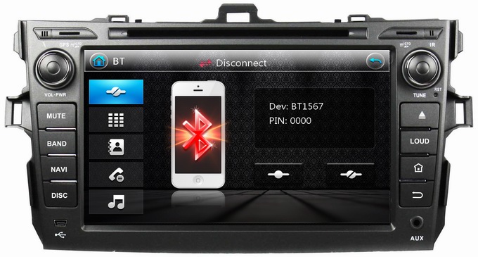 Ouchuangbo Car Radio Stereo Navi Multimedia Kit for Toyota Corolla 2006-2011 GPS USB DVD Player OCB-8010A