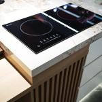 Custom Melamine Kitchen Cabinet Bespoke Modern Kitchen System With Island Table
