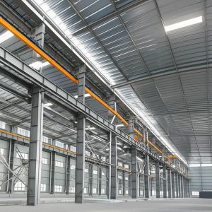 Prefabricated Steel Structure Warehouse with Portal Frame H Steel Main Frame and