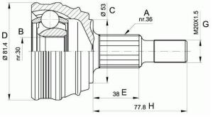 China 1J0498099 Transmission Parts C.V Joint factory