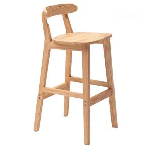 China Vintage Style High Chair Bar Stool with Solid Wood Material LL-C34 factory