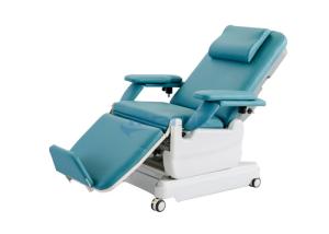 China Electric Medical Outpatient Dialysis Phlebotomy Chair 4 Section On Casters factory