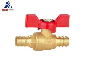 China Mini Hpt 57 Brass Butterfly Valve DN20 Butterfly Handle Ball Valve factory