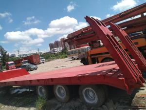 China Heavy Duty Used Construction Machinery HOWO Truck Tractor With Flatbed Trailer Transportation factory