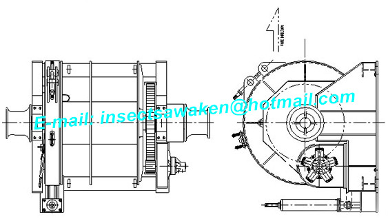 Electric Springboard Winch H Beam Welding Line Marine Mooring Winch