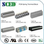 Pitch 3.50mm Spring Screwless Terminal Block 300v 10a Electric Degree Terminal