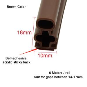 10mm Width O Shape Silicone Rubber Strips Double Layer For Door Frame