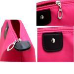 Plain Microfiber Womens Travel Cosmetic Bags and Cases , Rose / Yellow / Blue