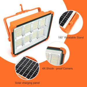 Mobile Emergency Solar Lamp ABS IP66 Waterproof For Outdoor Stalls Construction