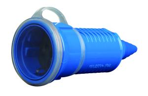 China 16 Amps Blue Waterproof Plug Socket Max 45 K Temperature Raise 86 X 86mm Size factory