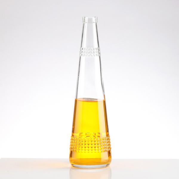 Industrial Beverage Heavy Glass Tall Round 700ml Cork Whiskey Vodka Bottle with
