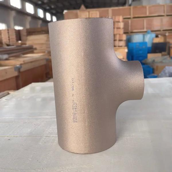 Copper Nickel Sanitary Reducing Tee C70600 CUNI9010 Seamless 1/2" SCH10 Target