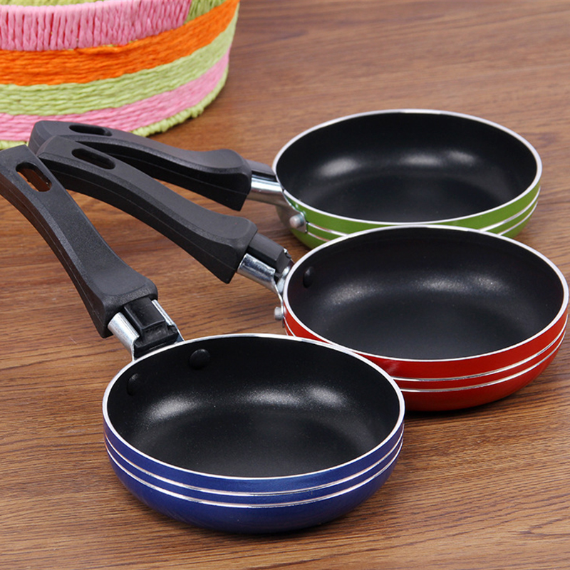 Factory Price Cookware 12/14/16 CM Multi-color Frypan Non Stick Mini Pans Eggs Cooking Pan Fry Pans With Bakelite Handle