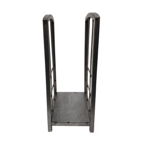 China Sliver Standing Indoor Stainless Steel Firewood Rack/Fireplace Parts/Stove Accessories factory