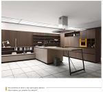 Simple Island Kitchen Furniture Plywood Carcass 20mm Top Thickness
