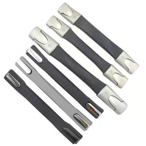 China OEM ODM Short Handbag Buckles Handles Black And Silver factory