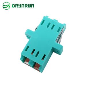 China Flange LC Duplex Fiber Optic Adapter With Inner Shutter Eye Protection factory