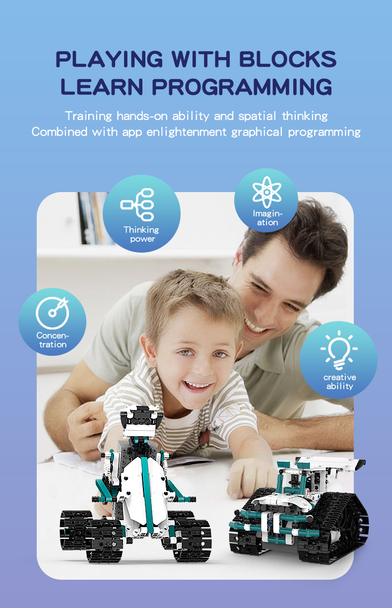 Multi-functional Steam Programming Educational Robot with Induction Remote Control