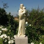Life Size Mother Mary Holding Baby Jesus Marble Statue Religious Outdoor