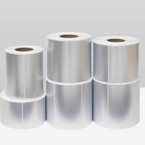 China 100mm 70mm Sticky Label Roll 500pcs Matte Silver Polyester Sticker factory