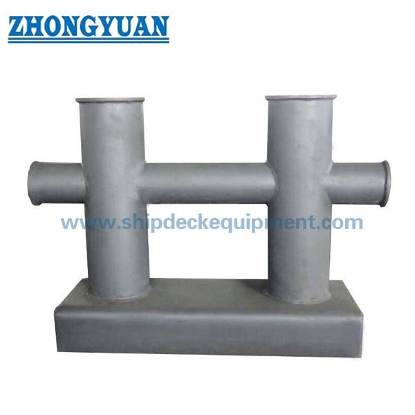 GB/T 554 Welded Type Double Cross Bitt Bollard Ship Mooring Equipment Ship