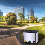 Stainless Steel 6.34 Gallon Compartment Trash Can