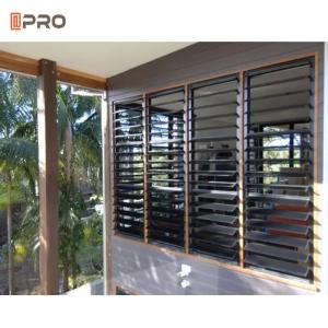 China Electrical Exterior Aluminum Louver Shutter Window Adjustable Shades Sliding Louver Sun Window factory
