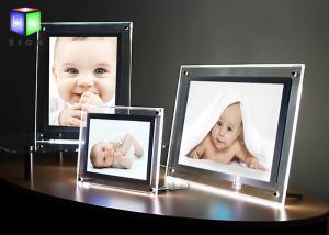 China 12 V Crystal Acrylic LED Light Box , Curved Angle Magnetic LED Light Box A3 Size factory