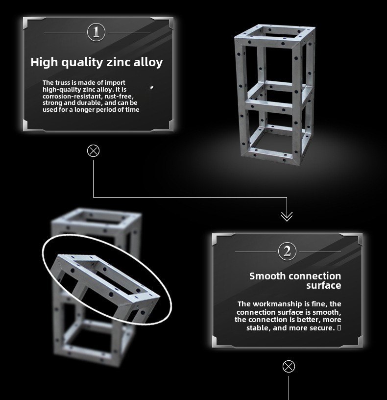 Sturdy Aluminium Stage Truss Welding Aluminum Box Truss For Advertising Display