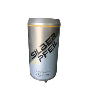 China 65L glass door display can cooler/ barrel shape refrigerator/round fridge/retro party cooler with wheel SC65Y factory