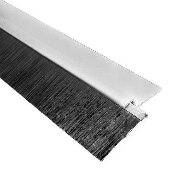 H Shape Aluminum Alloy Base Door Bottom Brush Strip Nylon Brush Weather
