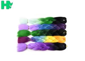 China 95 - 100g Artificial Synthetic Hair Pieces / Braiding Hair Extensions factory