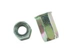 Carbon Steel Hardware Nuts Bolts Flat Head M6 x 18 Hex Rivet Nut Yellow Zinc