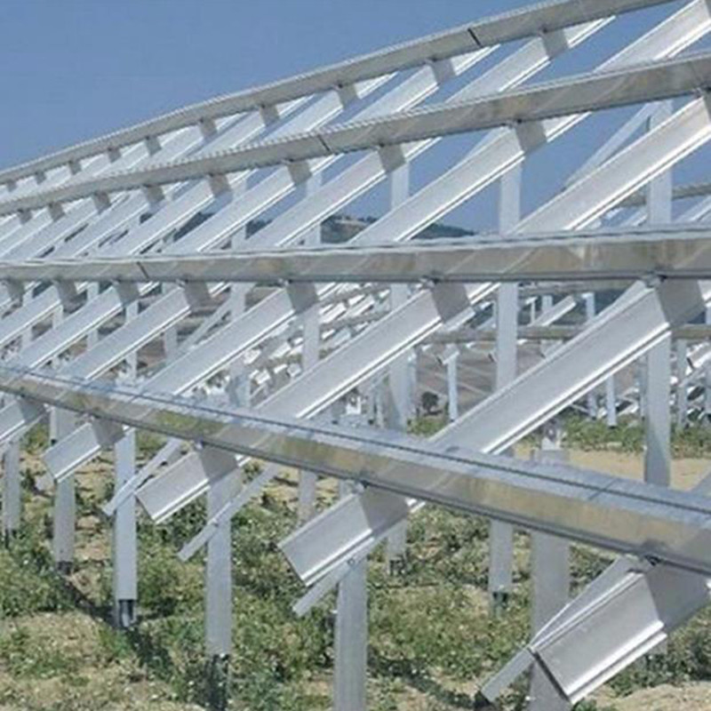 PV Solar Panel Ground Mounting Rack Kit Silver Or Customized Color
