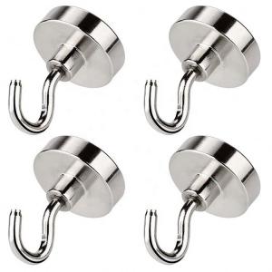 China Strong Decorative Neodymium Hook Magnet Heavy Duty Industrial factory