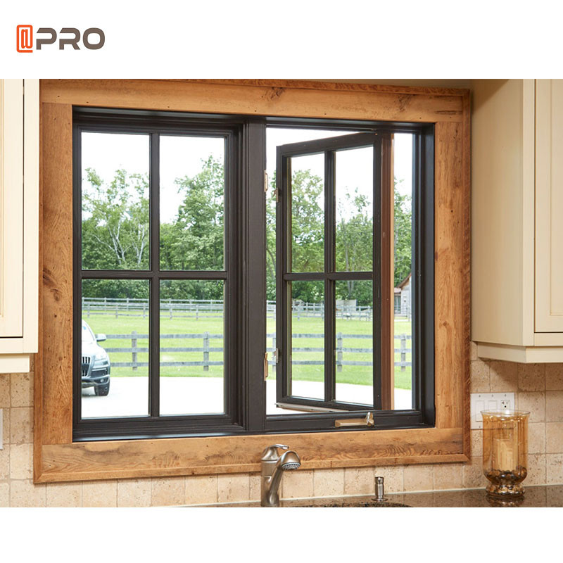 security Aluminum Casement Windows For Hurricane Sound Heat Insulated