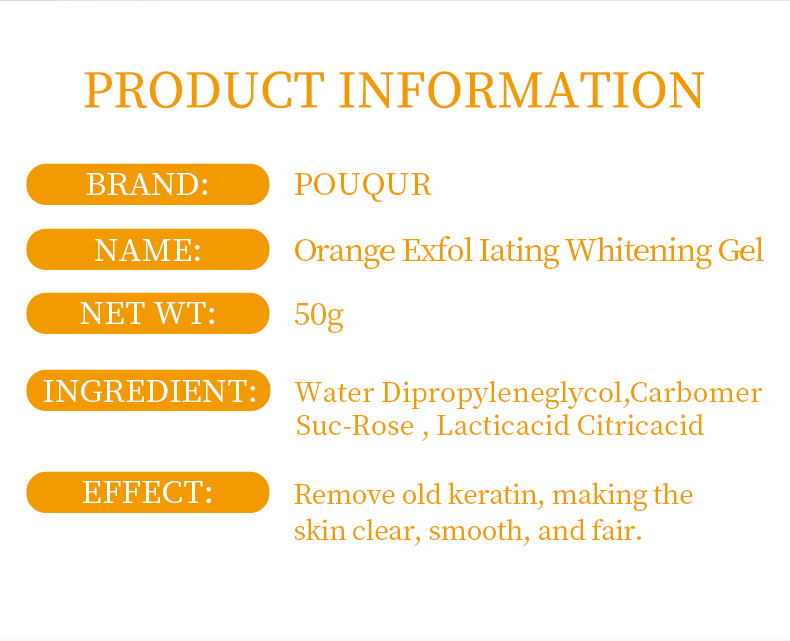 Custom Skin Care Orange Face Cleanser Peeling Gel Moisturizing Cleansing Exfoliating Dead Skin Removal Face Wash Gel