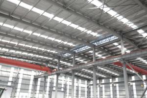 China Corrugated / Sandwich Panel Steel Shed Construction With Windows Customizable factory
