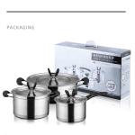 Multifunction Kitchen Cookware Silver Cooking Pot Set Stainless Steel Cookware