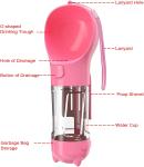 300ML Travel 2 In 1 Dog Water Bottle Drinking Bowl Portable With Lock Button
